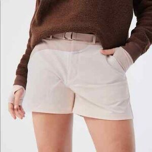 Outdoor Voices Rectrek 3 Colorblock Shorts in Mauve and Cream Women’s Size Small